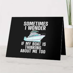 Funny Boat Art For Men Women Boating Watercraft Bo Card