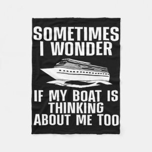 Funny Boat Art For Men Women Boating Watercraft Bo Fleece Blanket