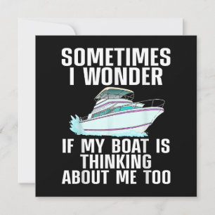 Funny Boat Art For Men Women Boating Watercraft Bo Invitation