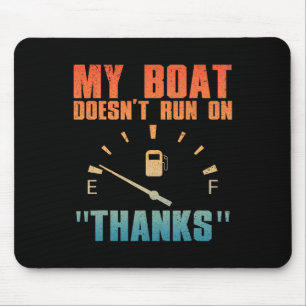 Funny Boat Art For Men Women Boating Watercraft Bo Mouse Pad