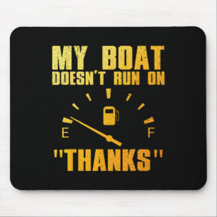 Funny Boat Art For Men Women Boating Watercraft Bo Mouse Pad