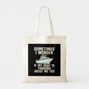 Funny Boat Art For Men Women Boating Watercraft Bo Tote Bag