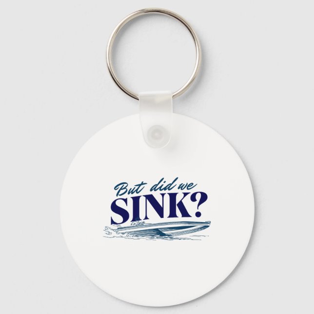 Funny Boat Captain  Key Ring (Front)