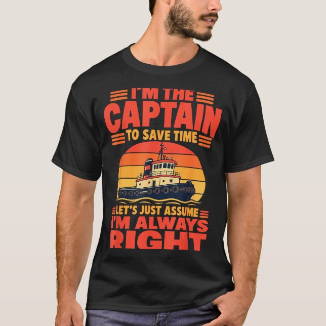 Funny boat captain  T-Shirt (Front)