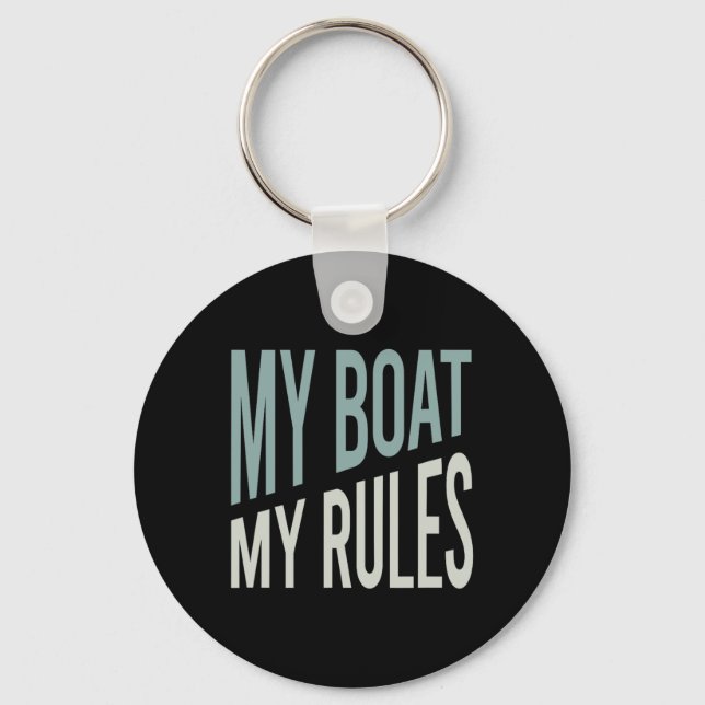 Funny Boater Humour  Key Ring (Front)