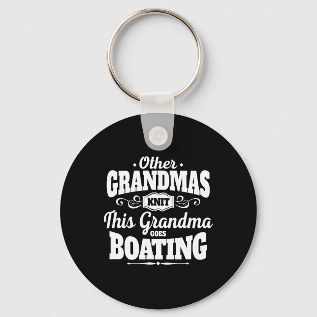 Funny Boating Grandma  Key Ring (Front)