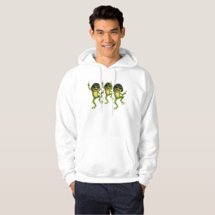 Funny Bob Haircut Frog Meme White Hoodie