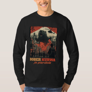 Funny Bober Bobr Bóbr Beaver Kurwa Meme Funny Retr T-Shirt