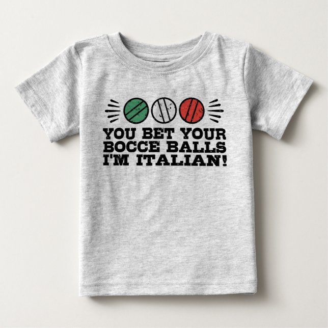 Funny Bocce Ball Baby T-Shirt (Front)