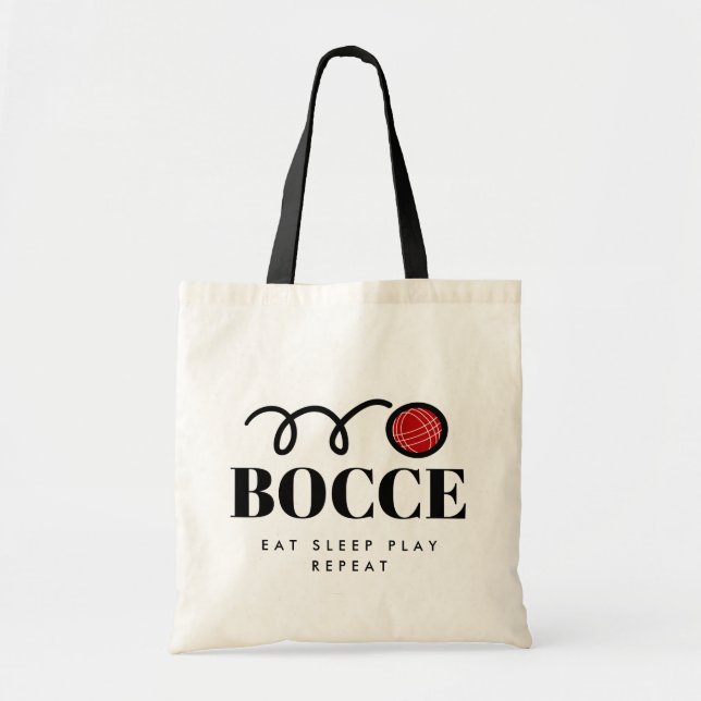 Funny bocce ball tote bag gift for bocci lover (Front)