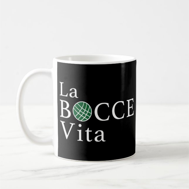 Funny Bocce La Bocce Vita Italian Pride Coffee Mug (Left)