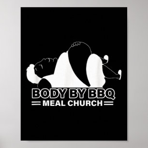 Funny Body By Bbq Vintage Meat Church _1  Poster