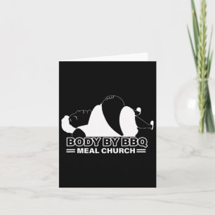 Funny Body By Bbq Vintage Meat Church Card
