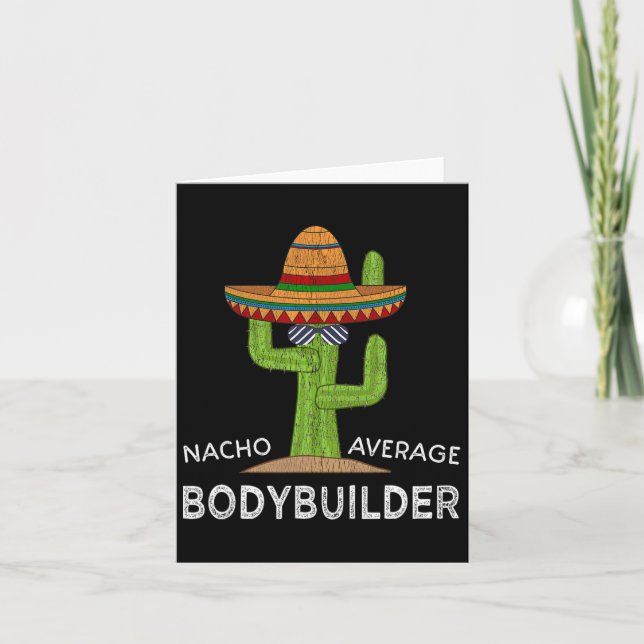 Funny Bodybuilder Bodybuilding  Card (Front)