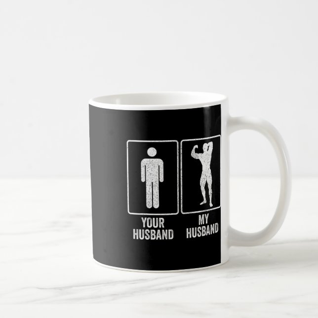 Funny Bodybuilder Bodybuilding Husband Relationshi Coffee Mug (Right)