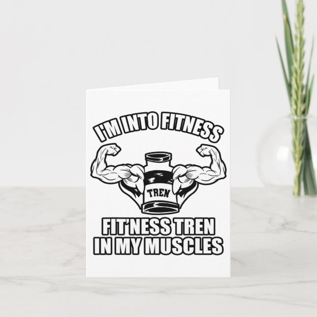 Funny Bodybuilder  Card (Front)