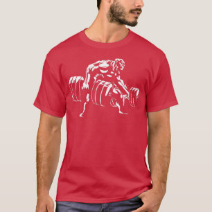 Funny Bodybuilder Gorilla Ape Doing Weightlifting T-Shirt
