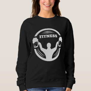 Funny bodybuilder with beer in the hand weightlift sweatshirt