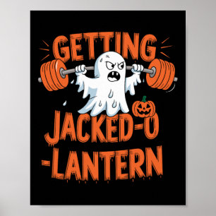 Funny Bodybuilding Ghost Gym Halloween Weightlifti Poster