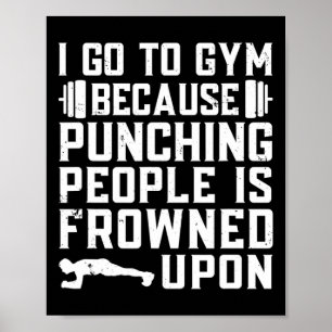 Funny Bodybuilding Gym Quote Poster