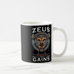 Funny Bodybuilding Muscle Gain Humour Greek God Ze Coffee Mug