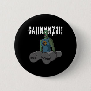 Funny Bodybuilding Quote Gym-zombies Want Mad Gain 6 Cm Round Badge