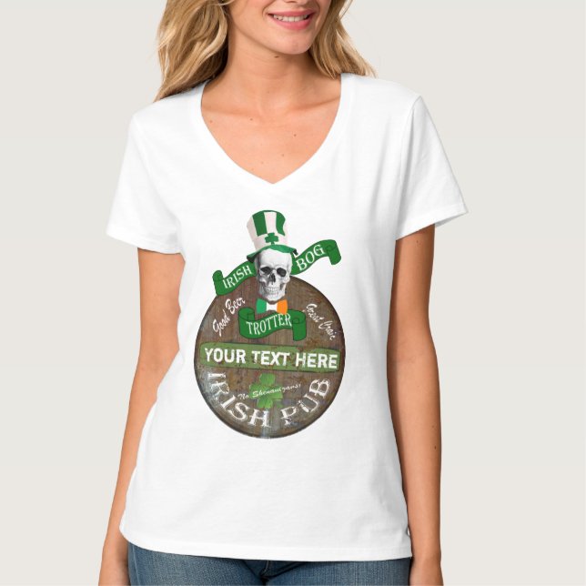 Funny bog trotter St Patricks T-Shirt (Front)