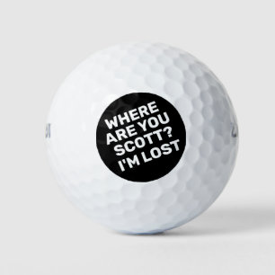 Funny Bold Letters Golfer Name Lost Golf Balls