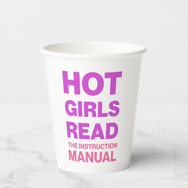 Funny Bold Typography Sarcastic Bookworm Reading  Paper Cups (Front)