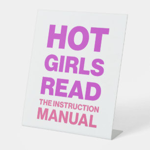 Funny Bold Typography Sarcastic Bookworm Reading  Pedestal Sign