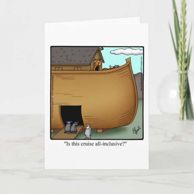 Funny Bon Voyage Humour Greeting Card (Front)