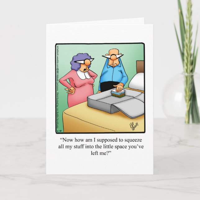 Funny Bon Voyage Humour Greeting Card (Front)