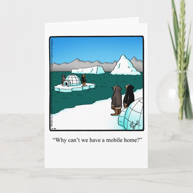 Funny Bon Voyage Humour Greeting Card (Front)