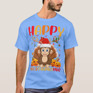 Funny Bonobo Animal Lover Happy Bonobo HelloThanks T-Shirt