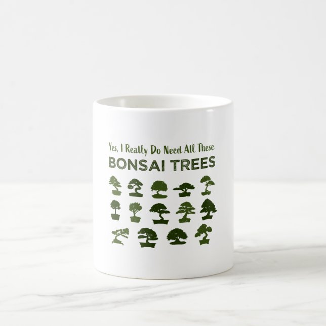 Funny Bonsai Tree Care Penjing Zen Gift Coffee Mug (Center)