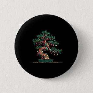 Funny Bonsai Tree Christmas Graphics Lights Lover  6 Cm Round Badge