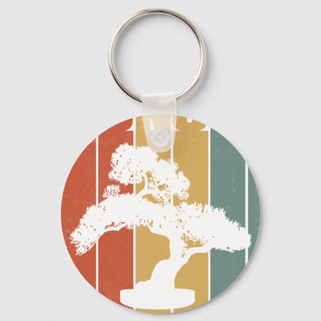Funny Bonsai Tree Funny Japanese Bonsai Tree Whisp Key Ring (Front)
