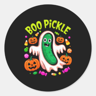 Funny Boo Ckle Halloween Party Costume Soky  Classic Round Sticker