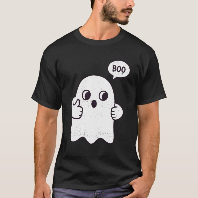 Funny Boo Ghost Halloween Costume T-Shirt (Front)