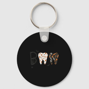 Funny Boo Halloween Candy Dentist Teeth Men Women  Key Ring