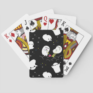 Funny Boo Halloween Ghost Adventure Treasure Hunt Playing Cards