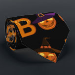 Funny Boo Halloween Pumpkin Illustration    Tie<br><div class="desc">Hand drawn pumpkin boo illustration Halloween neck tie</div>