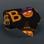 Funny Boo Halloween Pumpkin Illustration    Tie<br><div class="desc">Hand drawn pumpkin boo illustration Halloween neck tie</div>