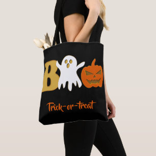 Funny Boo Halloween Shopping Tote Bag