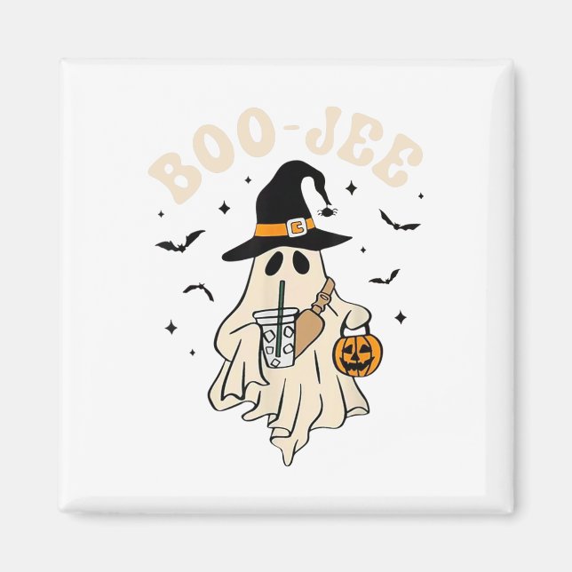 Funny Boo-jee Ghost Halloween Boo Jee Ghost Spooky Magnet (Front)