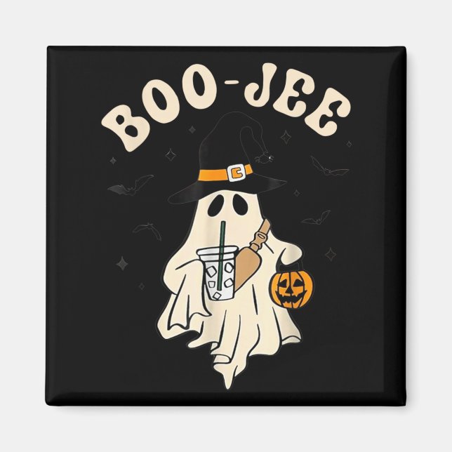 Funny Boo-JEE Ghost Halloween Boo JEE Ghost Spooky Magnet (Front)
