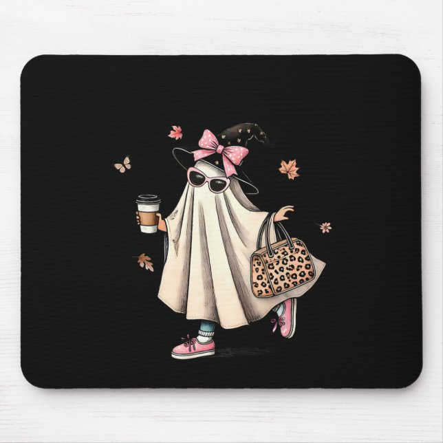 Funny Boo Jee Ghost Halloween Boo Jee Ghost Spooky Mouse Pad (Front)