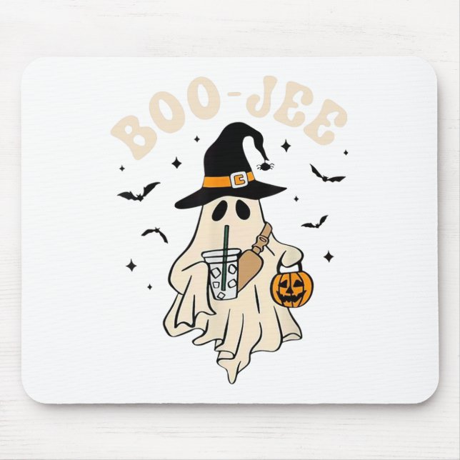 Funny Boo-jee Ghost Halloween Boo Jee Ghost Spooky Mouse Pad (Front)