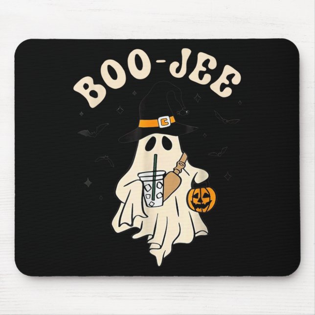 Funny Boo-JEE Ghost Halloween Boo JEE Ghost Spooky Mouse Pad (Front)