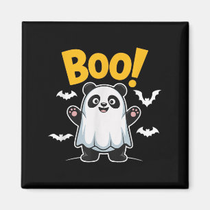 Funny Boo Panda Halloween Ghost Desing For Kids  Magnet